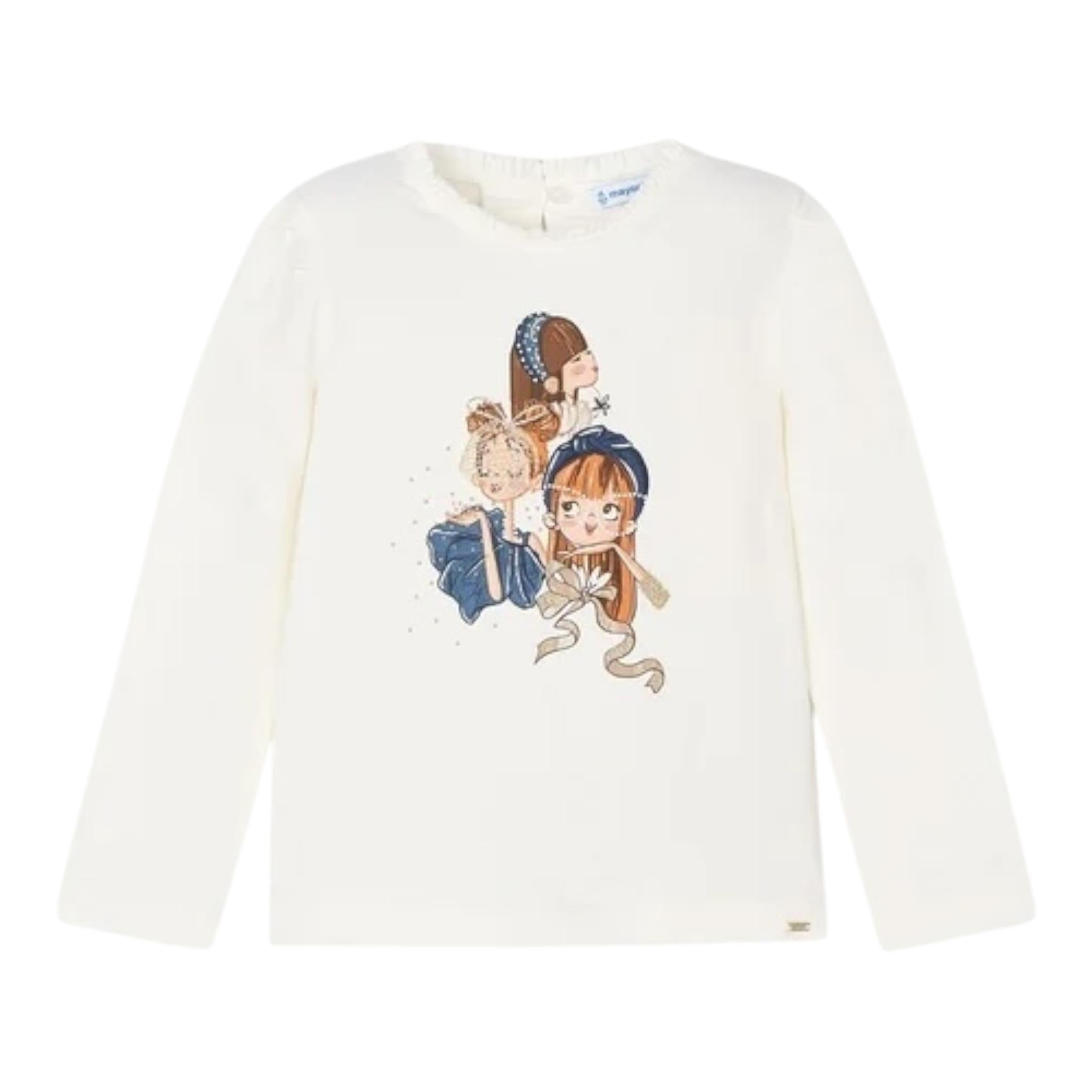 MAYORAL shirt tinta unita con stampa in contrasto Bianco per Neonata 4065XX BIANCO MAYORAL 