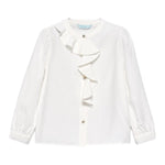 ABEL & LULA camicia tinta unita con rouches Bianco per Bambina 5679 BIANCO ABEL & LULA 