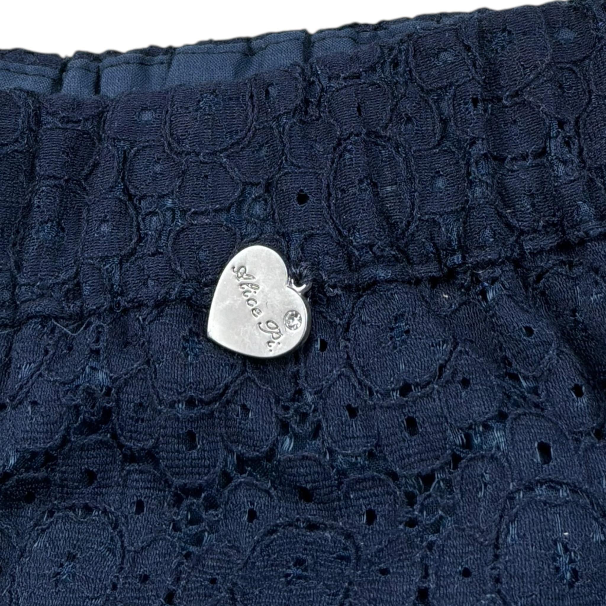 Alice Pi Short Tinta Unita con Ricami per Bambina 2411 BLU ALICE PI 