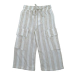 Magil Pantalone Bicolore Fantasia A Righe per Neonata HM25001N BIANCO/BEIGE MAGIL 