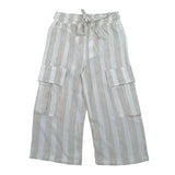 Magil Pantalone Bicolore Fantasia A Righe per Neonata HM25001N BIANCO/BEIGE MAGIL 