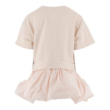 Elisabetta Franchi Abito Tinta Unita Mezza Manica con Gonnellone per Bambina EFAB606 ROSA ELISABETTA FRANCHI 