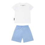 John Richmond Completo 2 Pezzi T-Shirt-Bermuda Bicolore Bianco/Azzurro per Neonato RIP25050CJXX BIANCO/AZZURRO JOHN RICHMOND 