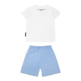 John Richmond Completo 2 Pezzi T-Shirt-Bermuda Bicolore Bianco/Azzurro per Neonato RIP25050CJXX BIANCO/AZZURRO JOHN RICHMOND 