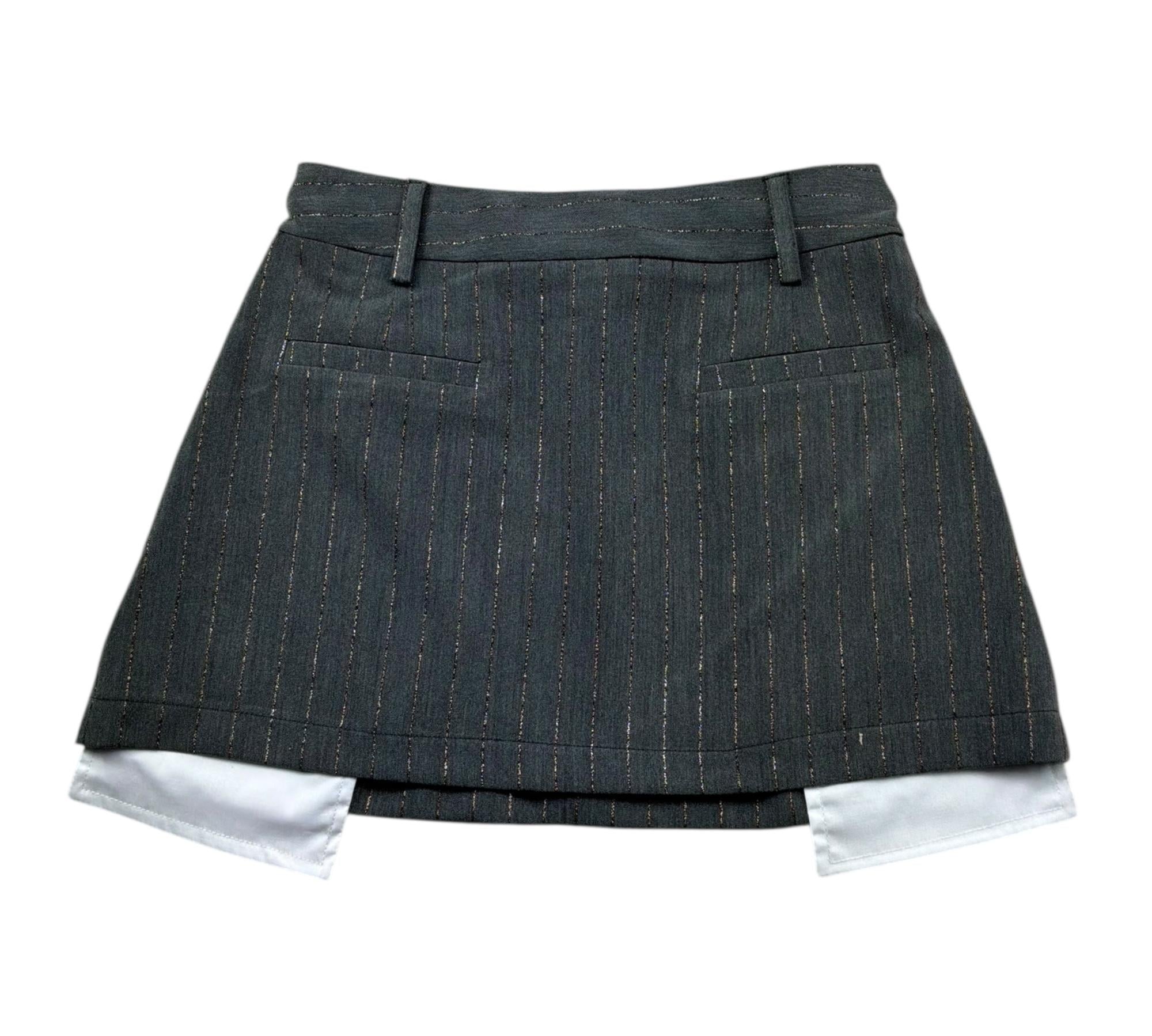 John Richmond Gonna Tinta Unita con Girovita Regolabile per Bambina RGP26043MG GRIGIO JOHN RICHMOND 