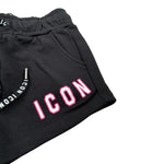 Icon Short tinta unita con Logo Nero per Bambina IJG072 NERO ICON 