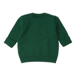 RALPH LAUREN maglia girocollo tinta unita con ricamo cane Verde per Neonato 320951156001 VERDE RALPH LAUREN 
