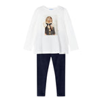 MAYORAL completo 2pz felpa-leggins bicolore Bianco/blu per Bambina 4705 BIANCO/BLU MAYORAL 