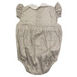 Baby Gi Pagliaccetto Giromanica Tinta Unita Fantasia Floreale Beige Per Neonata