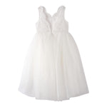 Sarabanda Abito Cerimonia Giromanica con Ricami per Bambina 08461 BIANCO SARABANDA 
