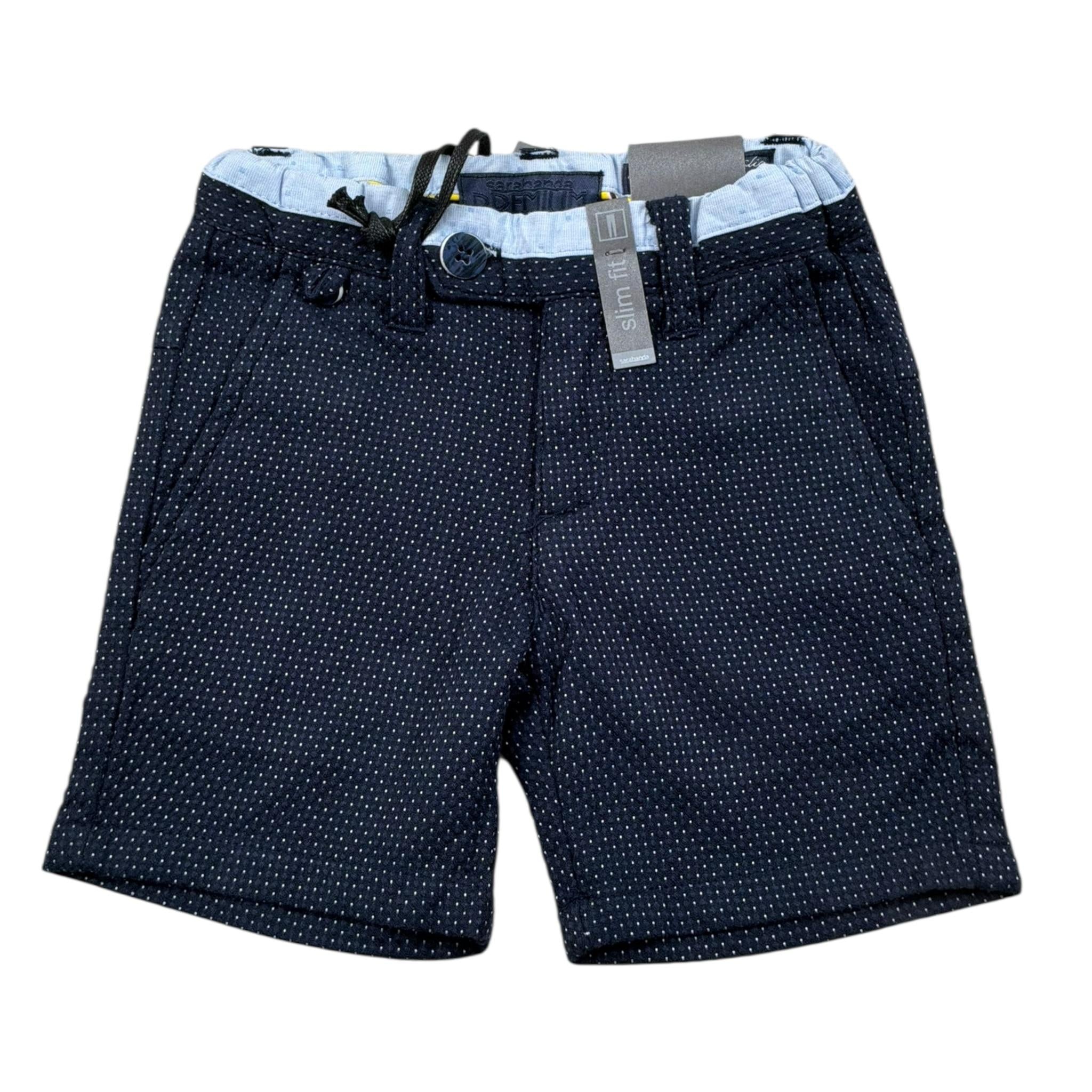 Sarabanda Bermuda Tinta Unita con Elastico In Vita per Neonato 0J533 BLU SARABANDA 