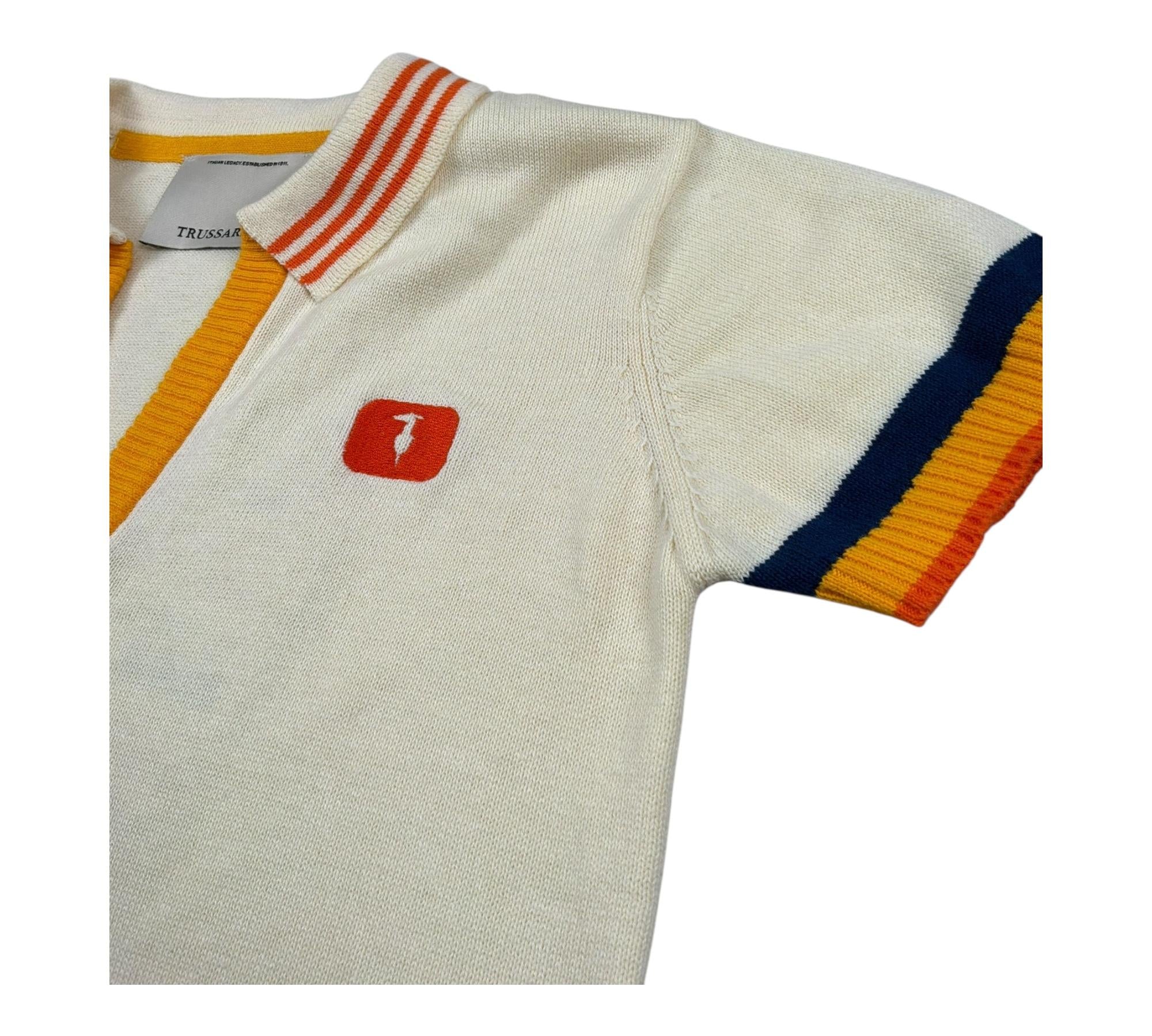 Trussardi Polo Mezza Manica Tinta Unita con Logo per Bambino TBP26087PO BEIGE TRUSSARDI 