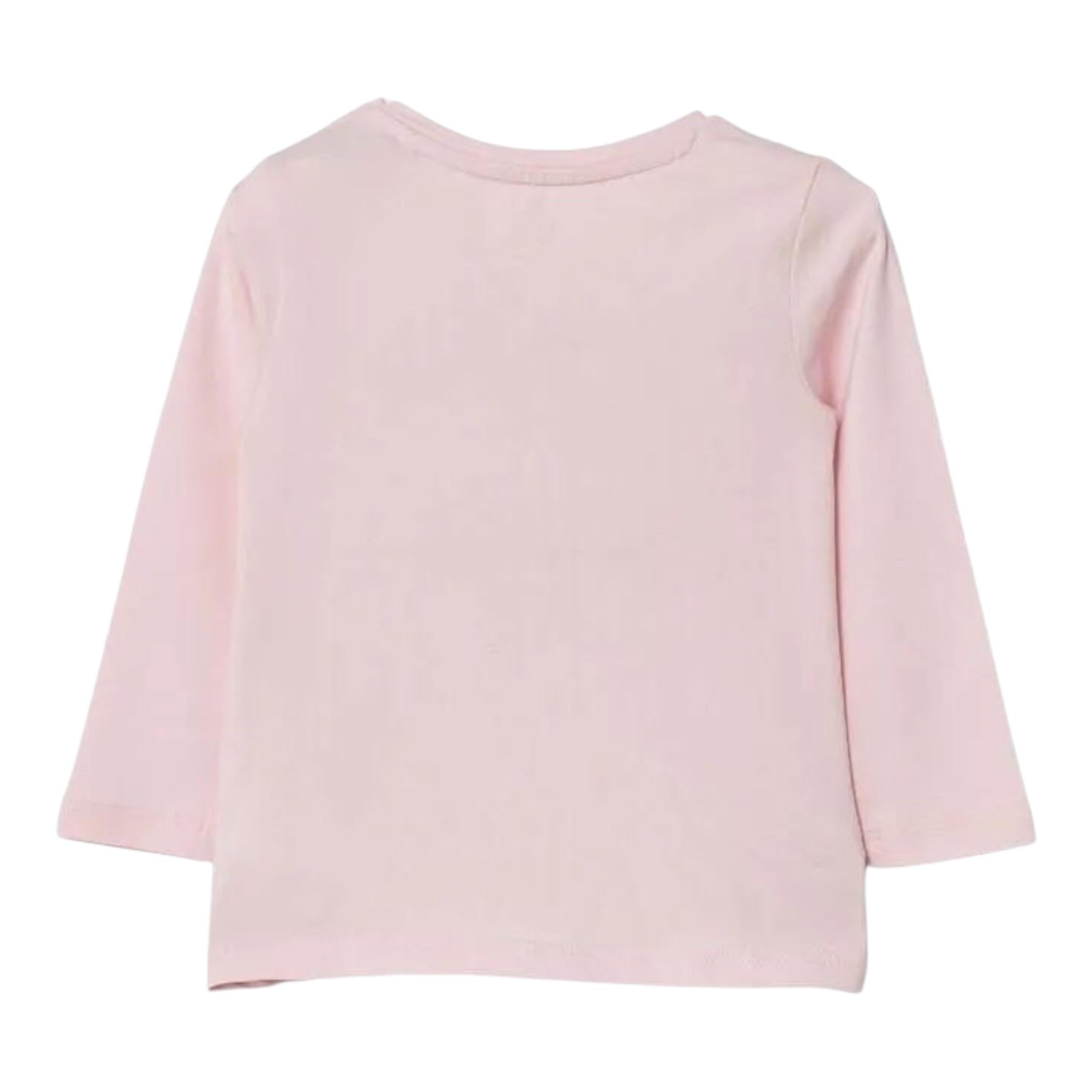 GUESS shirt girocollo tinta unita con stampa Rosa per Neonata A4YI01K6YW4X ROSA GUESS 