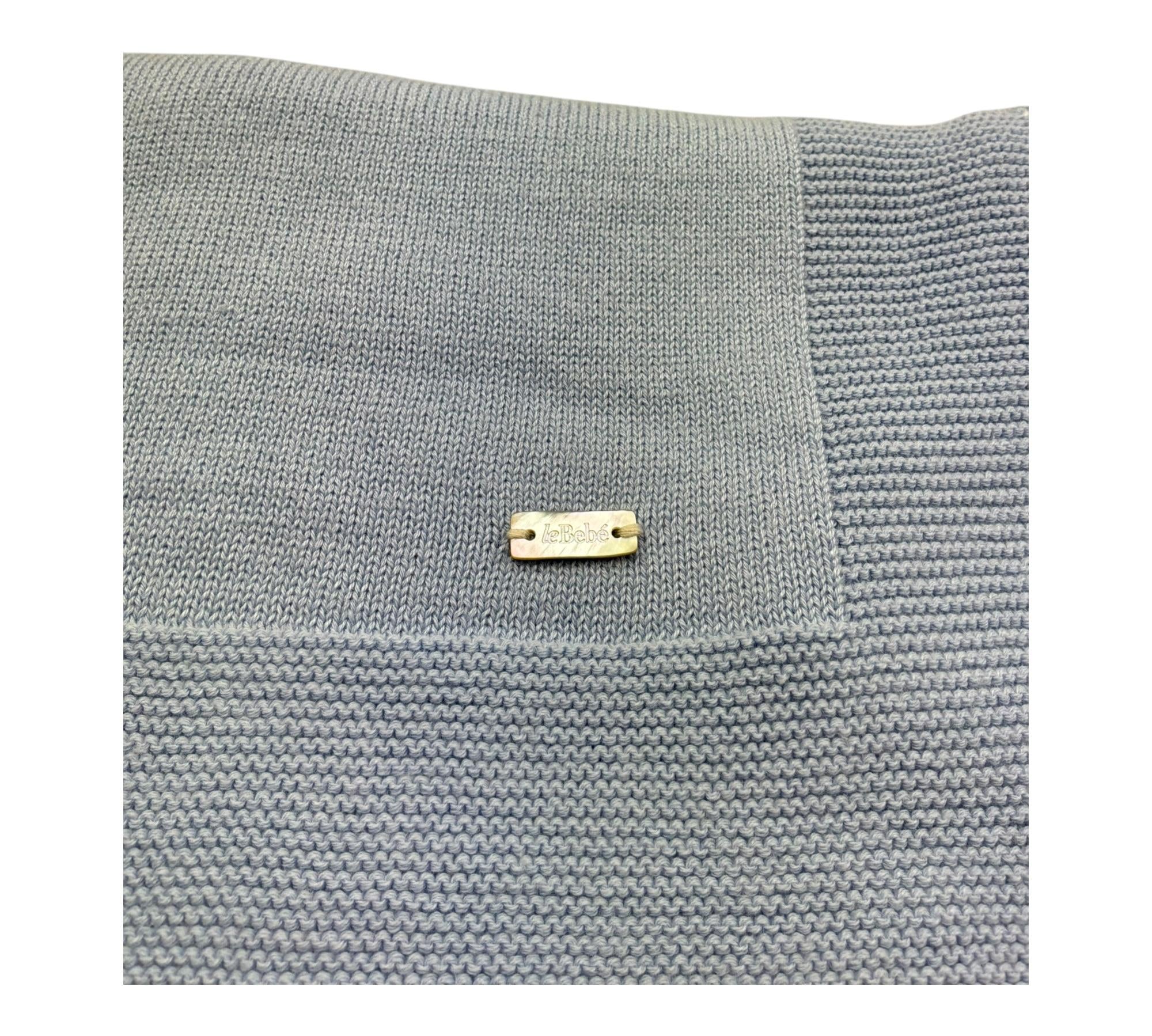 Le Bebe Coperta Tinta Unita per Neonato LBB5307 AZZURRO LE BEBE 
