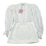 Jijil Abito tinta unita con Ricami Bianco per Bambina JJE23AB080 BIANCO JIJIL 