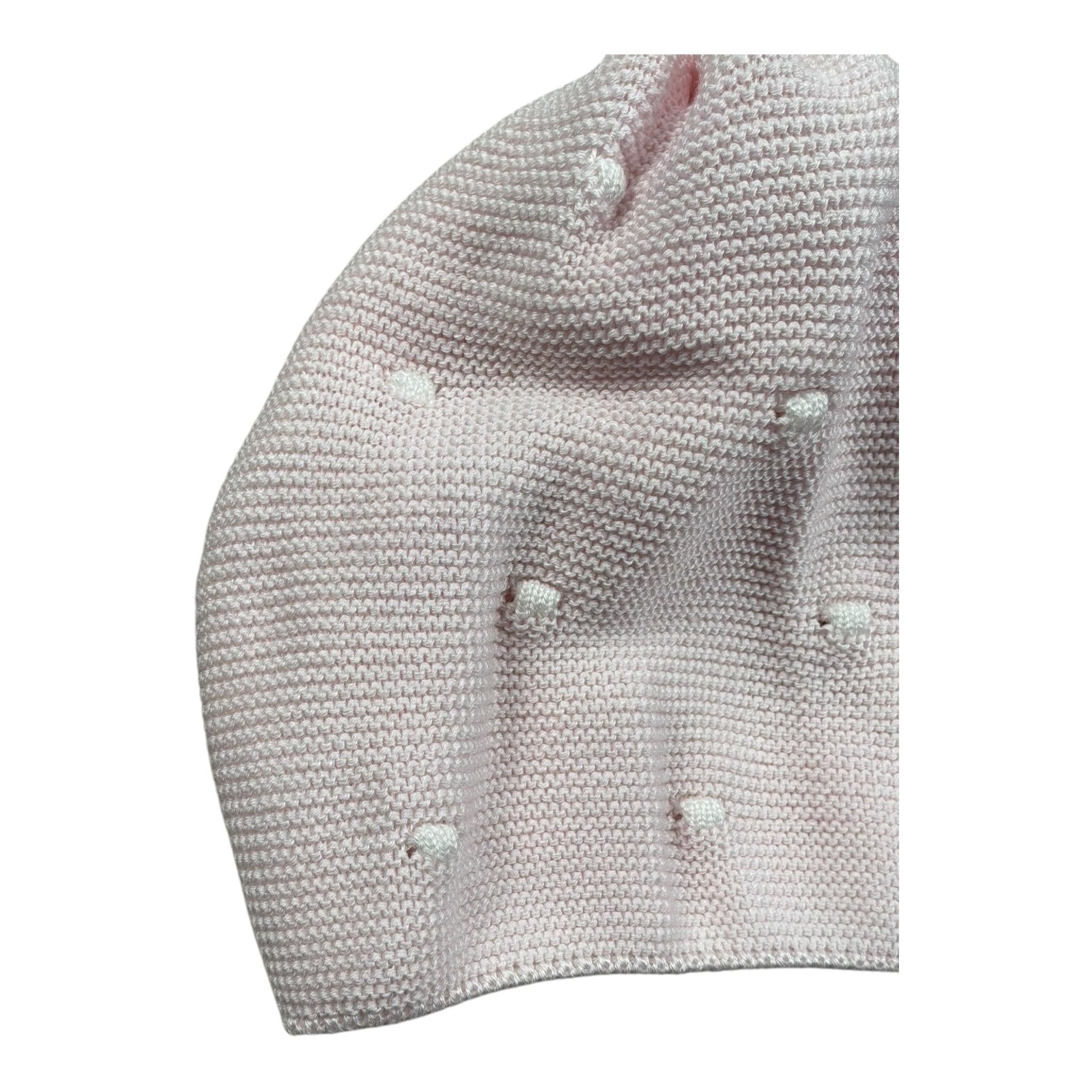 Marlu' Cappello Tinta Unita con Ricami per Neonata EC1871 ROSA MARLU' 