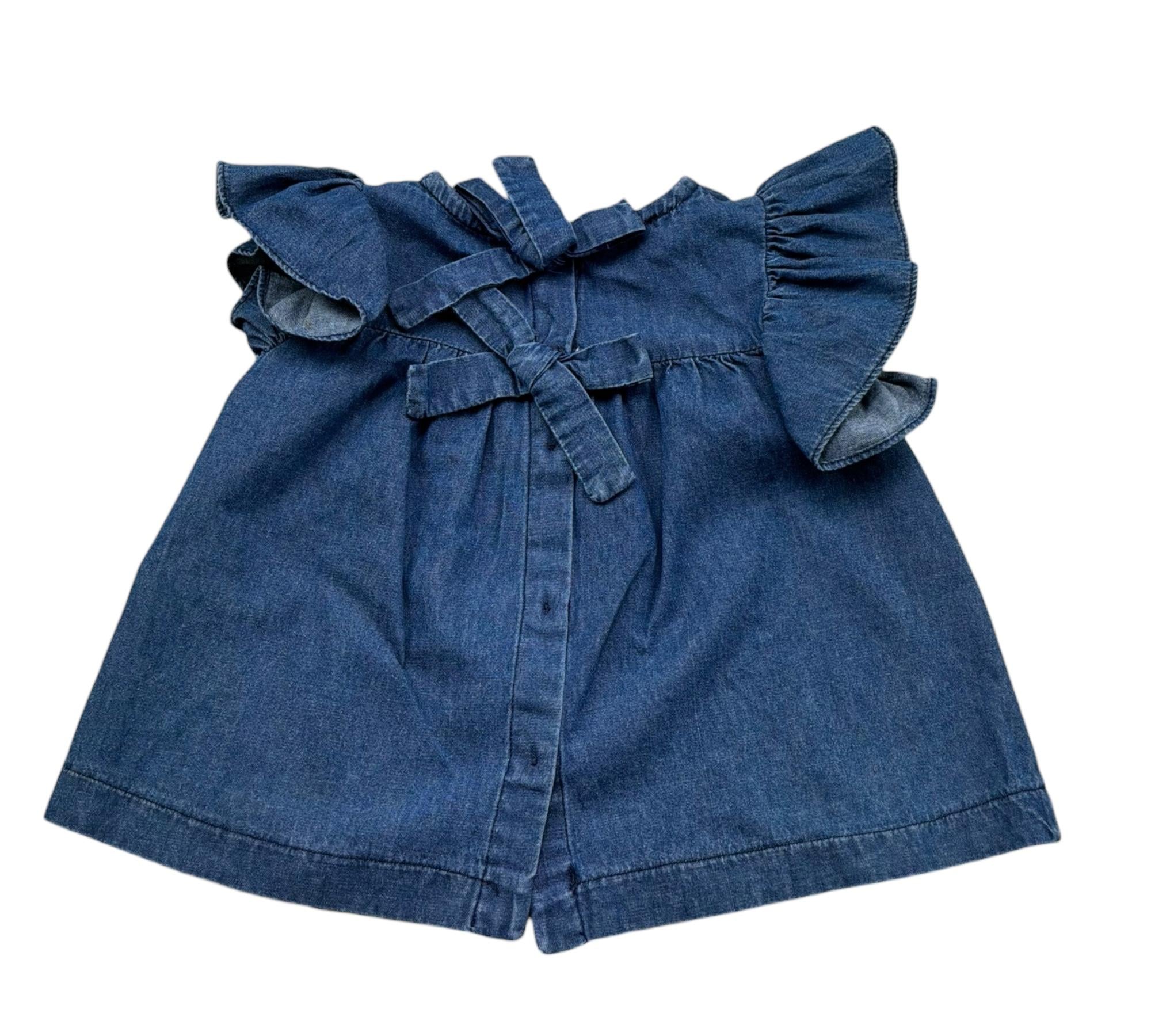 Le Bebe Camicia Giromanica Tinta Unita per Neonata LBG6424 BLU LE BEBE 