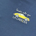 Saint Barth T-Shirt Girocollo Tinta Unita con Stampa per Bambino 00712L BLU SAINT BARTH 