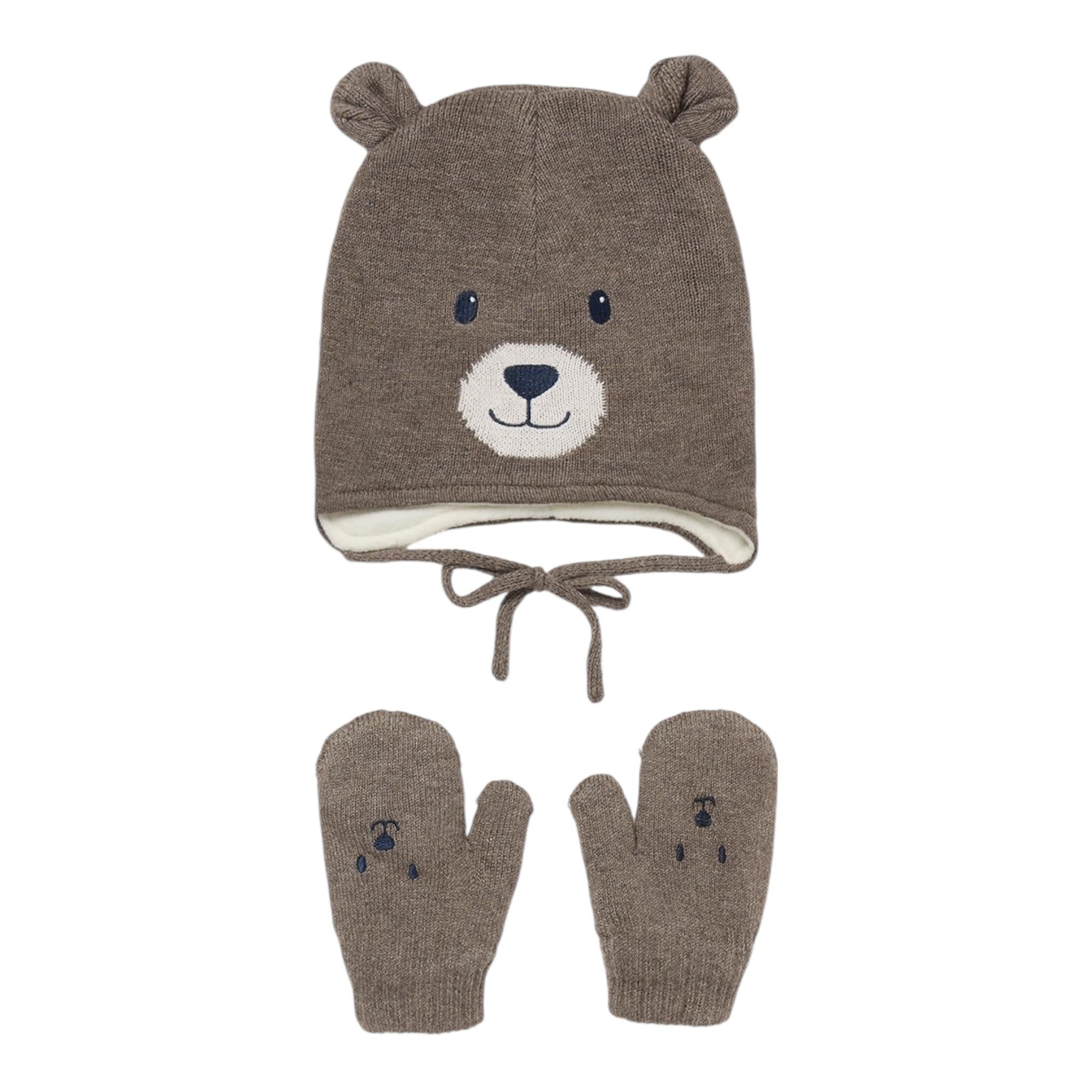 MAYORAL set cappello tinta unita-guanti Fango per Bambino 10772 FANGO MAYORAL 
