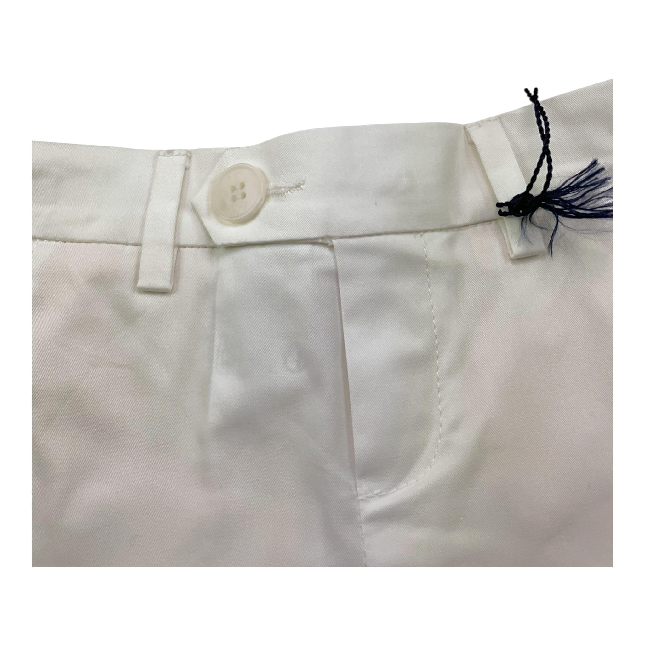 Fay Bermuda Tinta Unita con Girovita Regolabile per Neonato FU6559 BIANCO FAY 