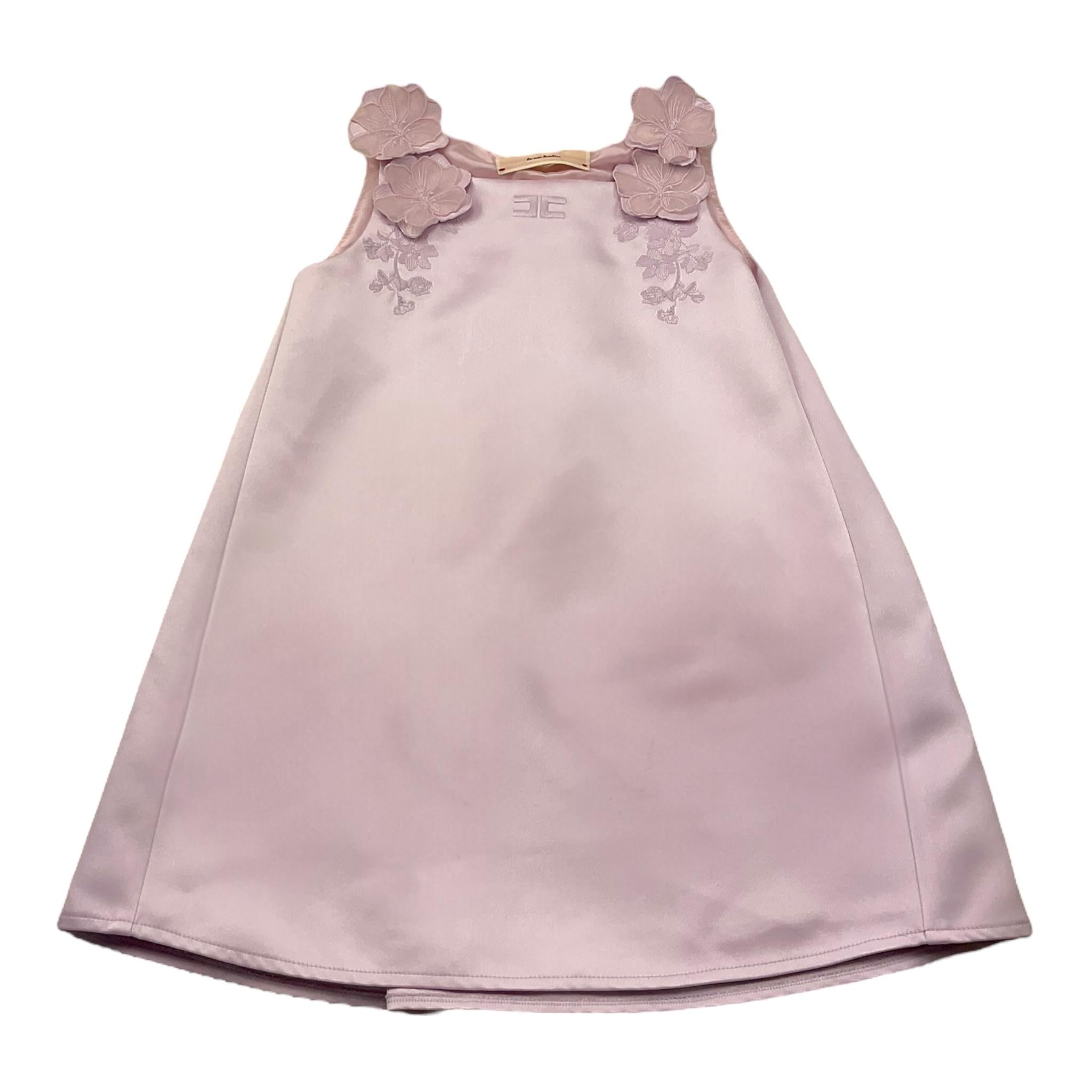 Elisabetta Franchi Abito Giromanica Tinta Unita con Applicazioni per Bambina EFAB614 LILLA ELISABETTA FRANCHI 