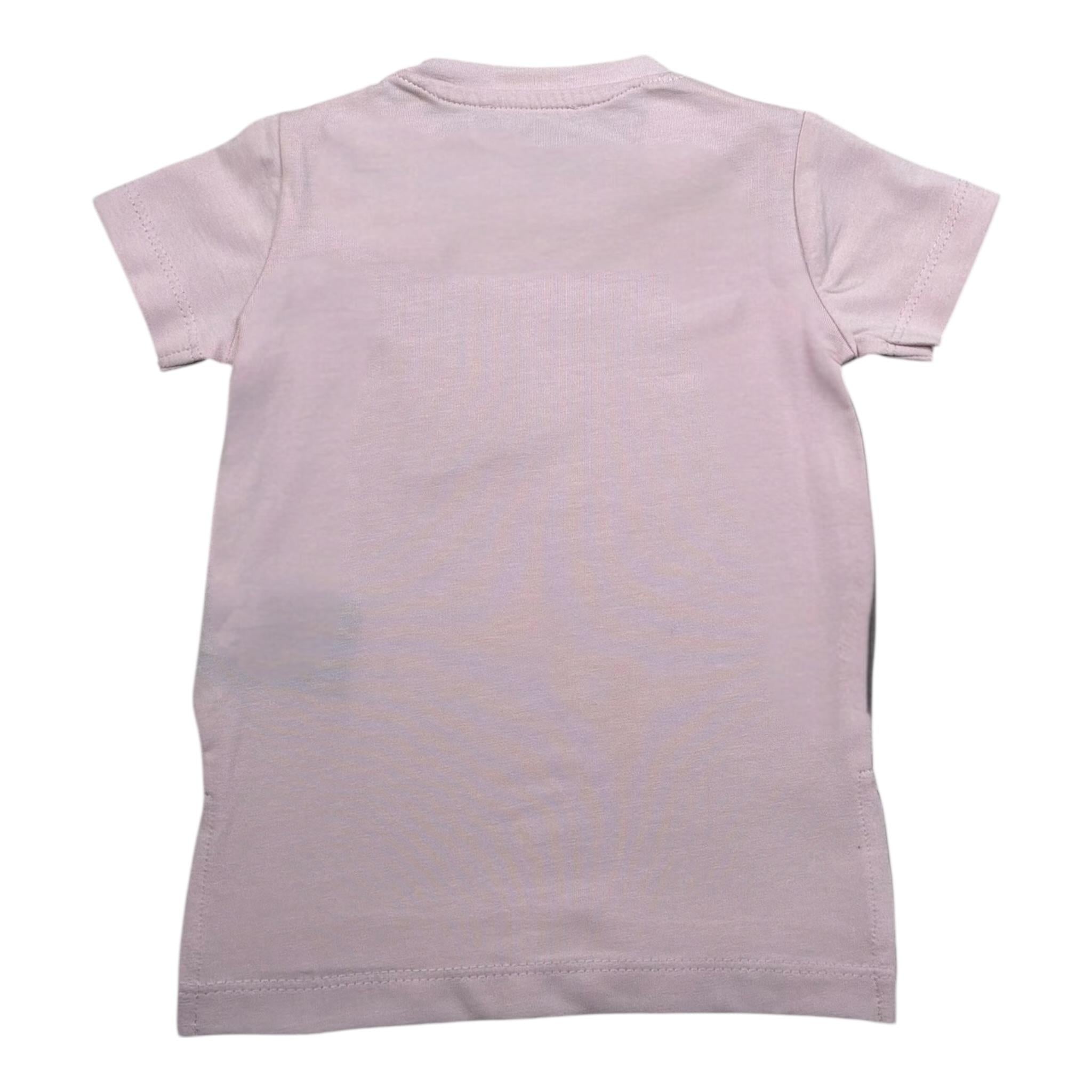 Trussardi T-Shirt Tinta Unita Girocollo con Stampa per Neonata TIP21087 ROSA TRUSSARDI 