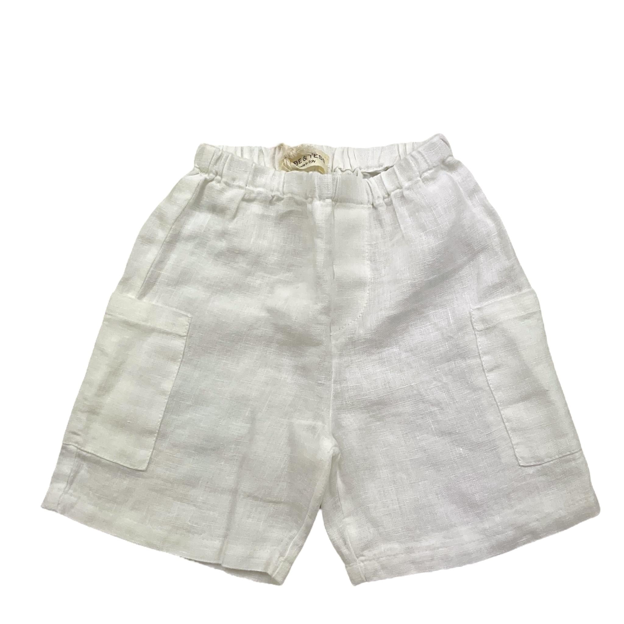 Babe & Tess Short Tinta Unita con Elastico In Vita per Bambina 24518180 BIANCO BABE & TESS 