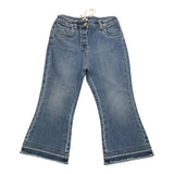Zhoe & Tobiah Jeans Tinta Unita Modello A Zampa Con Girovita Regolabile Azzurro Per Bambina