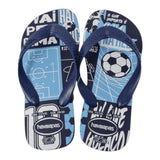 Havaianas Flip-Flops einfarbig mit blauem Muster für Kinder
