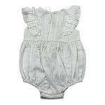 Marlu' Pagliaccetto Mezza Manica Tinta Unita con Ricami per Neonata EB2923 BIANCO MARLU' 