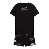 Nike Completo 2 Pezzi T-Shirt-Bermuda tinta unita Nero per Bambino 86M947 NERO NIKE 