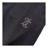 Juicy Couture Pantalone In Camoscio Tinta Unita Modello Zampa Nero per Bambina