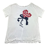 Monnalisa Camicia Mezza Manica Tinta Unita con Stampe per Bambina 711618PB PANNA MONNALISA 