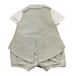 Barcellino Completo 2 Pezzi Body-Pagliaccetto per Neonato 120711 BIANCO/GRIGIO BARCELLINO 