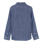 Saint Barth Camicia Manica Lunga Tinta Unita per Bambino AGN0001003 BLU SAINT BARTH 