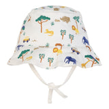 Carre'Ment Beau Plain Safari Print Mütze Creme für Neugeborene