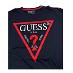 Guess Shirt Girocollo Tinta Unita con Logo per Bambino L84I29K8HM0 BLU GUESS 