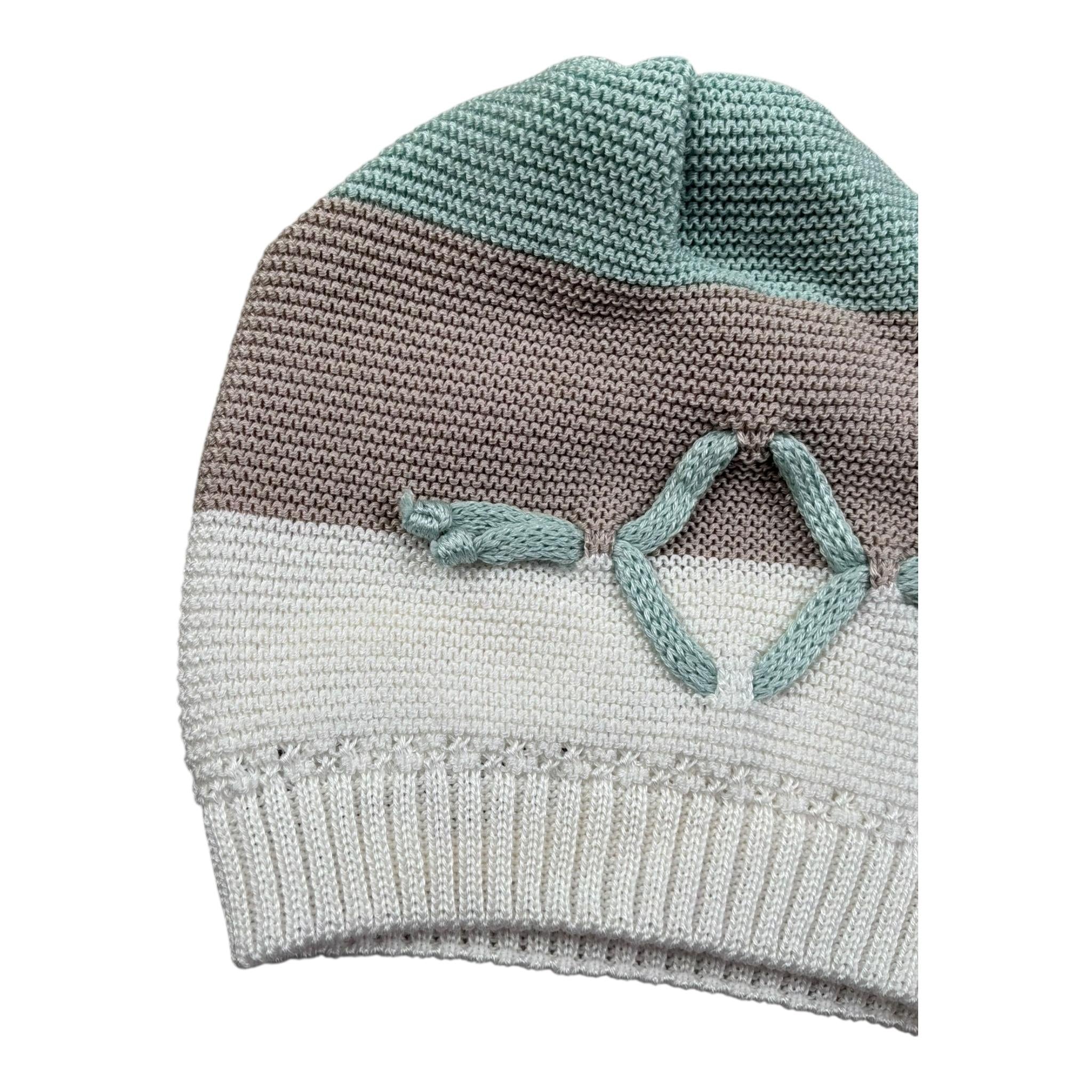 Marlu' Cappello Tricolore con Ricami per Neonata EP5671 MULTICOLOR MARLU' 