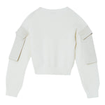 LIU JO maglia girocollo tinta unita con tasche alle maniche Panna per Bambina GF4215 PANNA LIU JO 