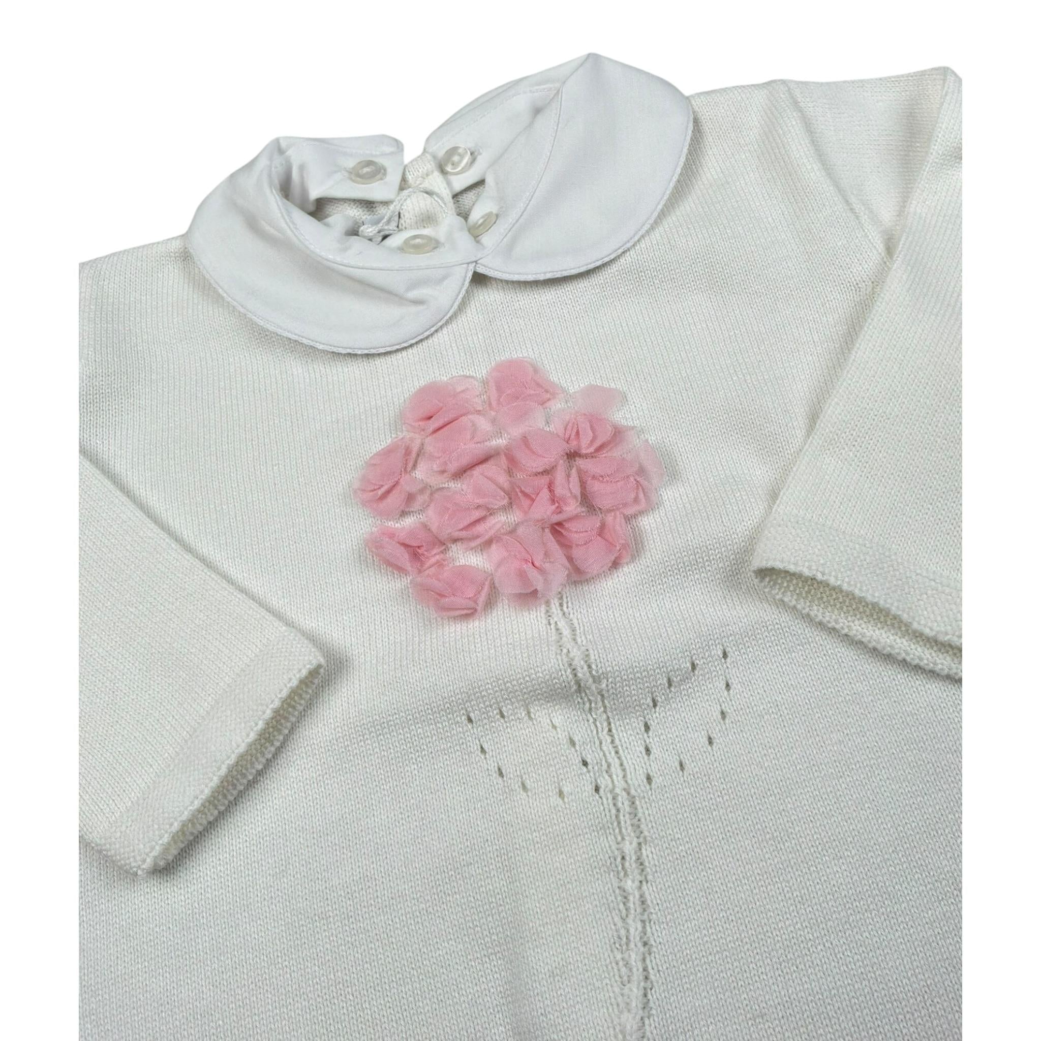 Le Coconne Tutina Tinta Unita con Ricami per Neonata LCN2124 PANNA LE COCONNE 