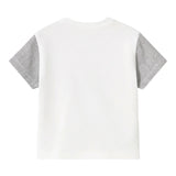 Mayoral T-Shirt Girocollo tinta unita con Stampa In Contrasto Bianco per Neonato 1037X BIANCO MAYORAL 