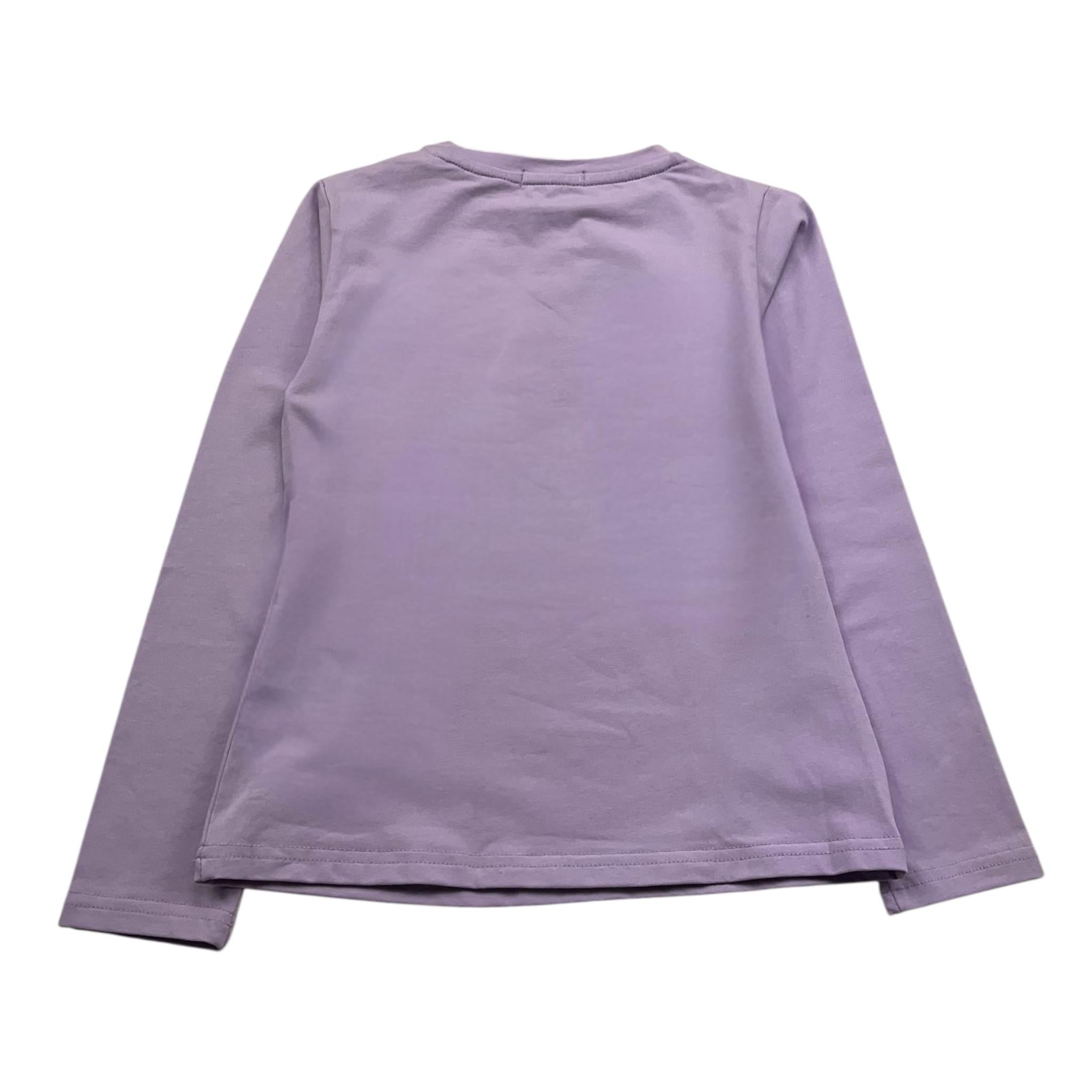FUN & FUN shirt girocollo tinta unita con stampa Lilla per Bambina FNBTS12817 LILLA FUN & FUN 