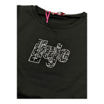 Liu Jo T-Shirt Girocollo Tinta Unita con Brillantini per Bambina GA5019X NERO LIU JO 