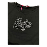 Liu Jo T-Shirt Girocollo Tinta Unita con Brillantini per Bambina GA5019X NERO LIU JO 