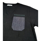 Paolo Pecora T-Shirt Girocollo Tinta Unita con Taschino per Bambino PP3375 NERO PAOLO PECORA 