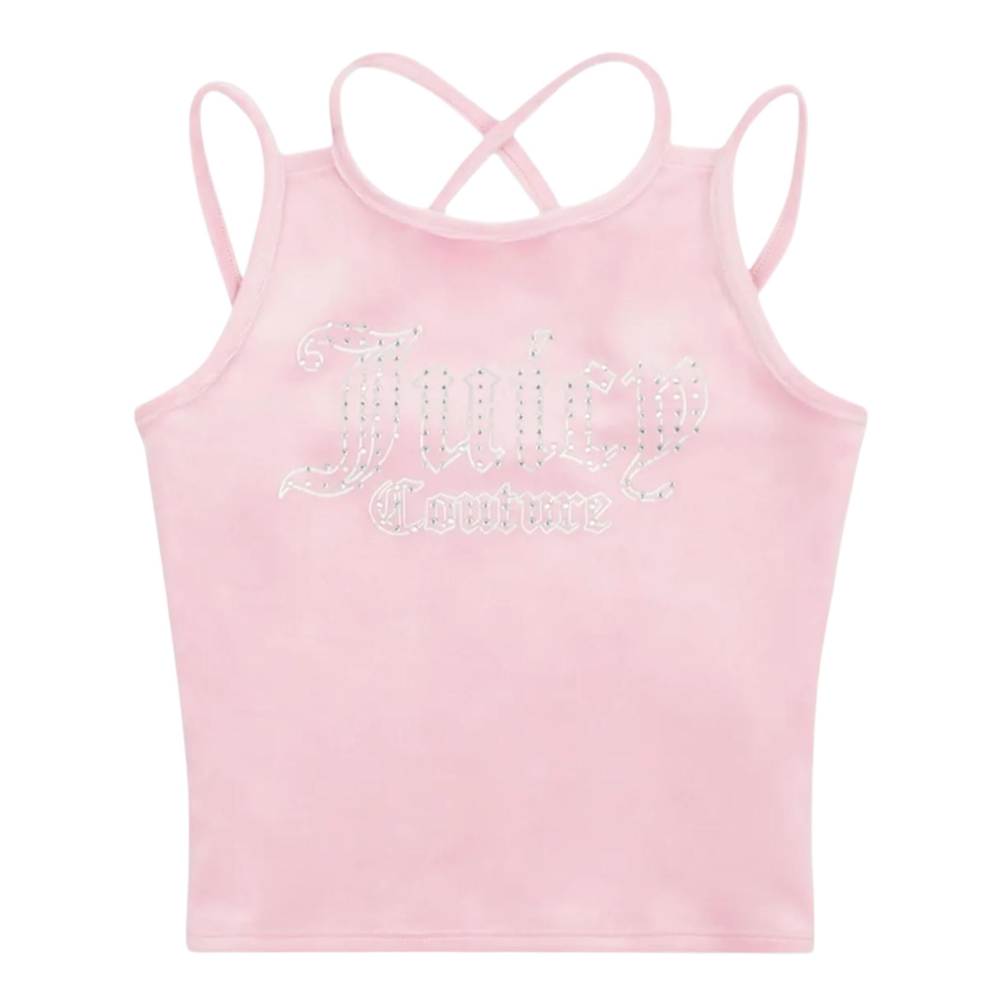Juicy Couture Completo 2 Pezzi Canotta-Shorts Bicolore per Bambina JBX6509X ROSA JUICY COUTURE 