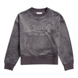 Juicy Couture Felpa Tinta Unita Girocollo con Brillantini per Bambina JBX6496 GRIGIO JUICY COUTURE 