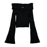 Twinset Maglia Tinta Unita Scollo A Barca per Bambina 251GJ3412 NERO TWINSET 