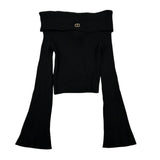 Twinset Maglia Tinta Unita Scollo A Barca per Bambina 251GJ3412 NERO TWINSET 