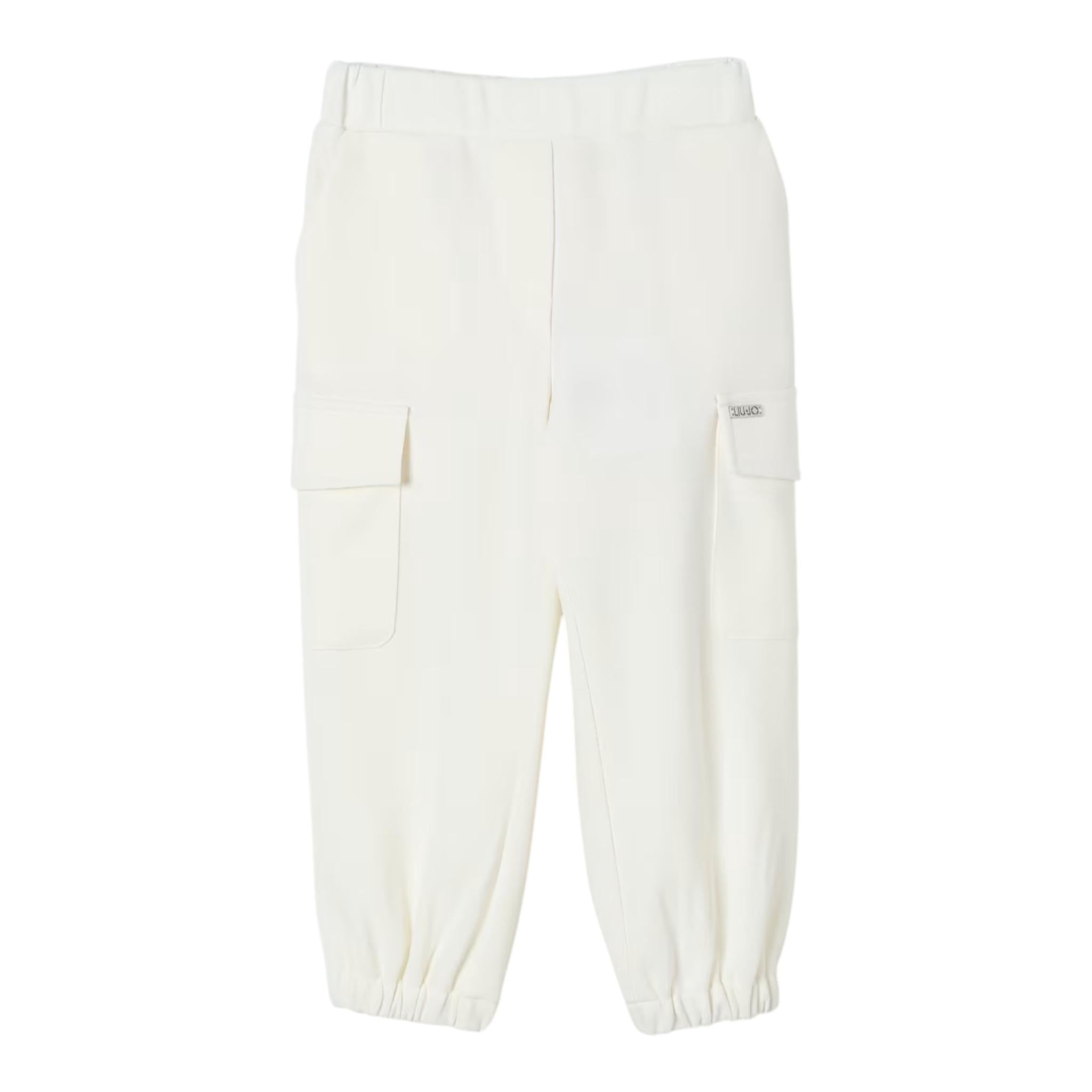 LIU JO pantalone tinta unita con tasconi Panna per Bambina KF4082XXX PANNA LIU JO 